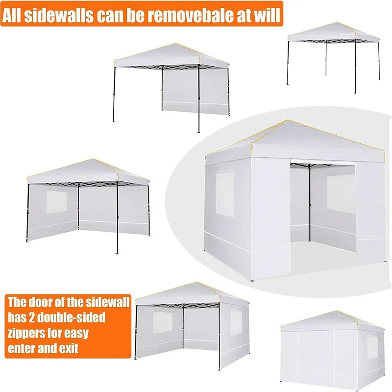 Instant Gazebo 10x10FT Pop Up Canopy Tent with Sidewalls and Roll-up Ventilated Windows with Mosquito net