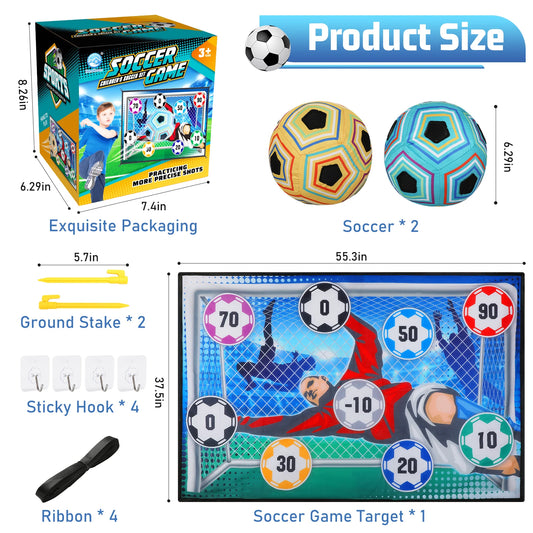 VATOS Football Soccer Sticky Goal Toy Shooting Score Practice Indoor Outdoor Sport Game