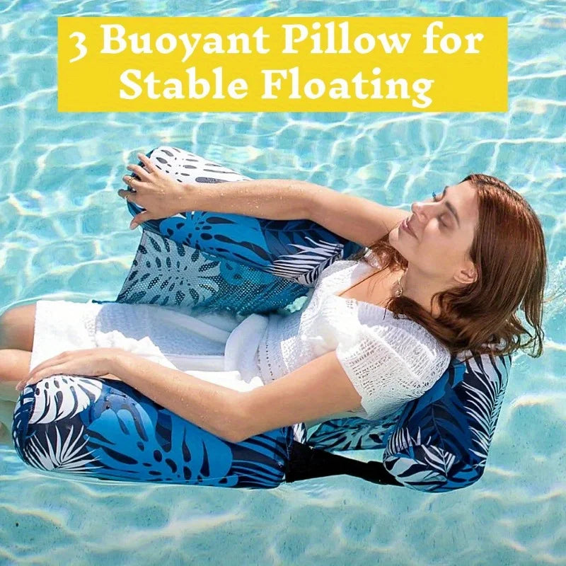 JOYFY 1/2 Pack Inflatable Pool Chair Leaf Floating Lounger Adult Pool Float Chair