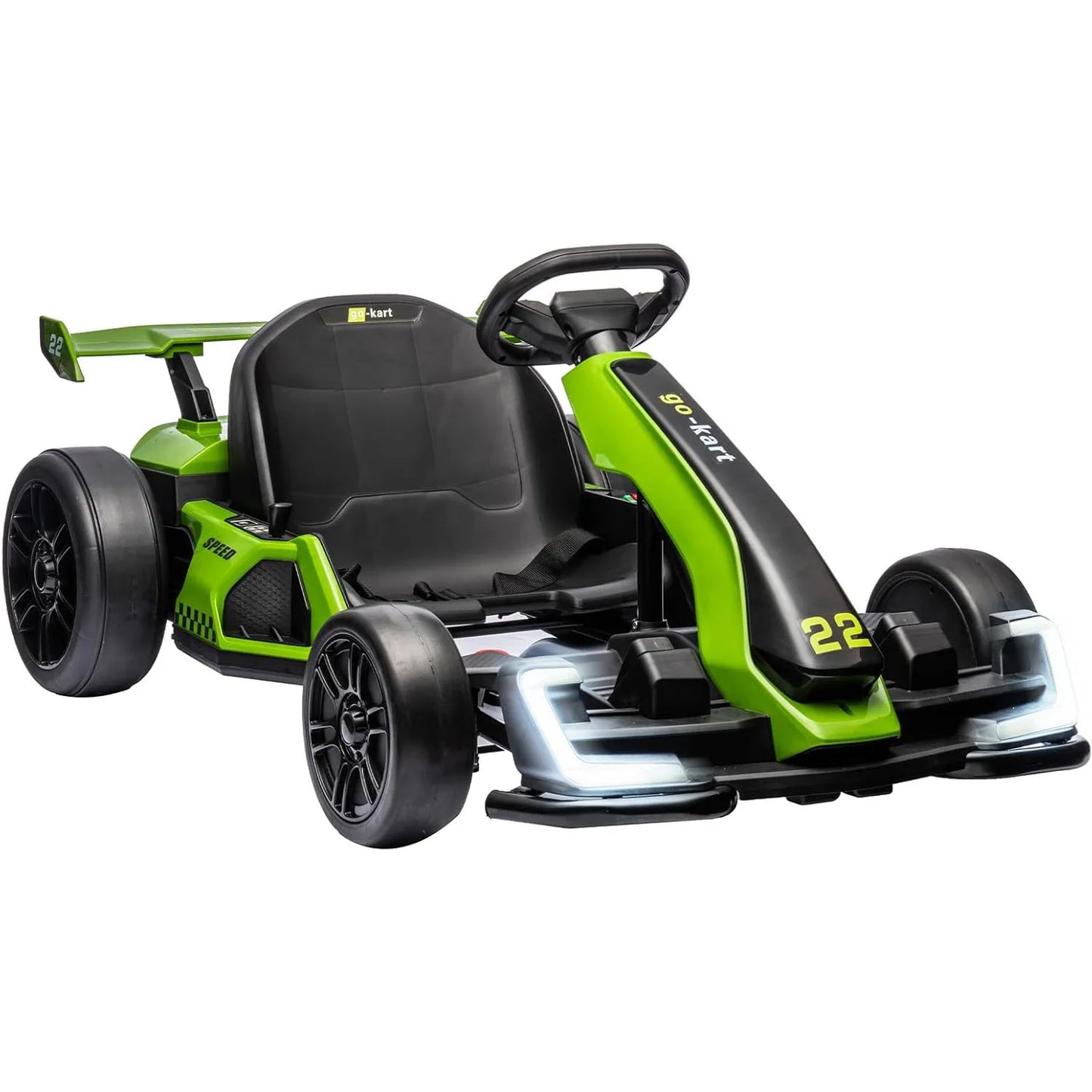 24V Kids Electric Drift Kart, 300W Powerful Motor 8.5MPH,EVA Tires,Drift/Sport Modes,LED Lights, Outdoor Racing Ride-On Toy