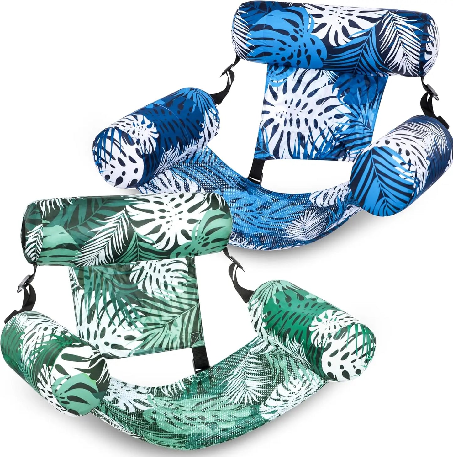 JOYFY 1/2 Pack Inflatable Pool Chair Leaf Floating Lounger Adult Pool Float Chair