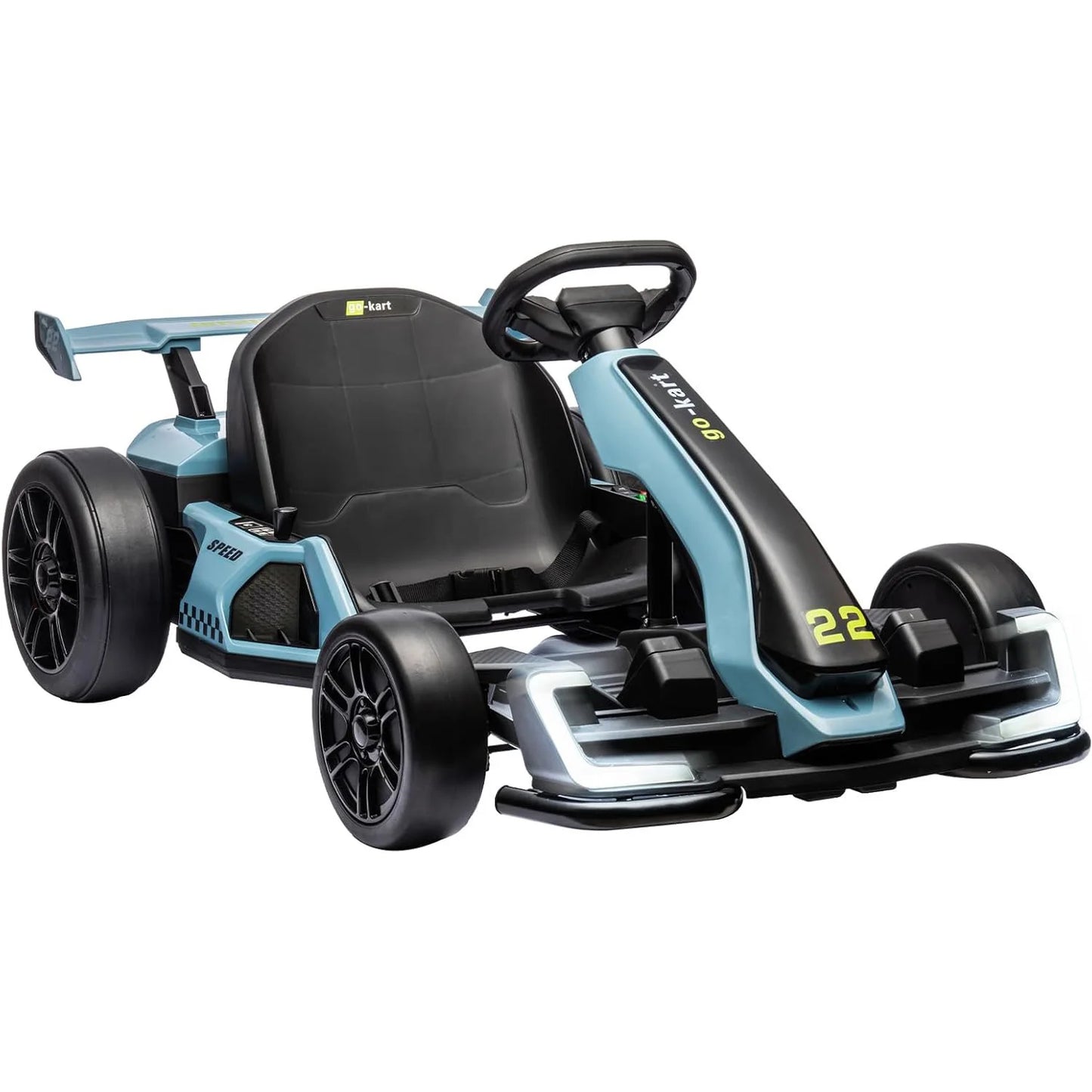 24V Kids Electric Drift Kart, 300W Powerful Motor 8.5MPH,EVA Tires,Drift/Sport Modes,LED Lights, Outdoor Racing Ride-On Toy