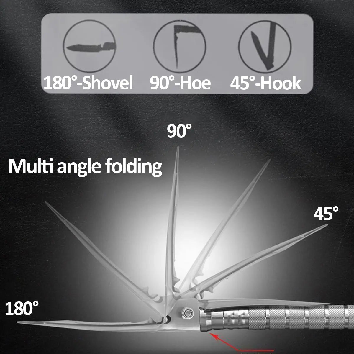 Multi Functional Detachable Foldable Military Electric Shovel, Survival Equipment Self-Defense Tools Camping Accessories