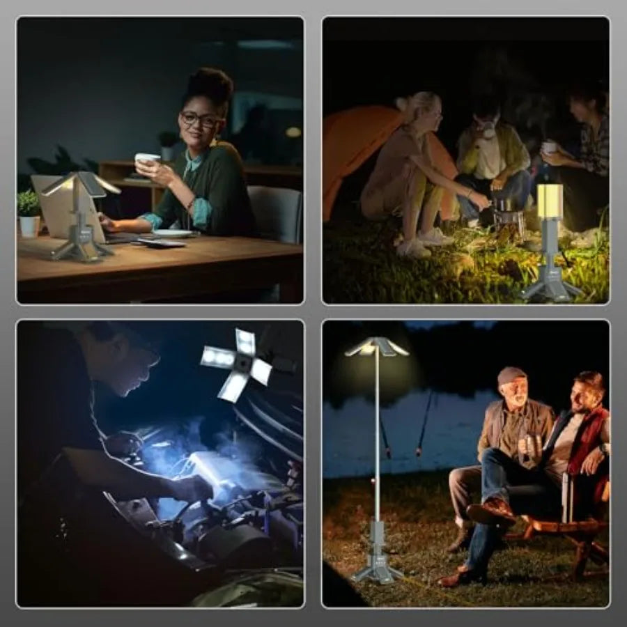 Telescopic Camping Lights with Remote Control 14000 mAh Rechargeable 6000LM LED Lanterns with Memory Function Dimmable Magnetic