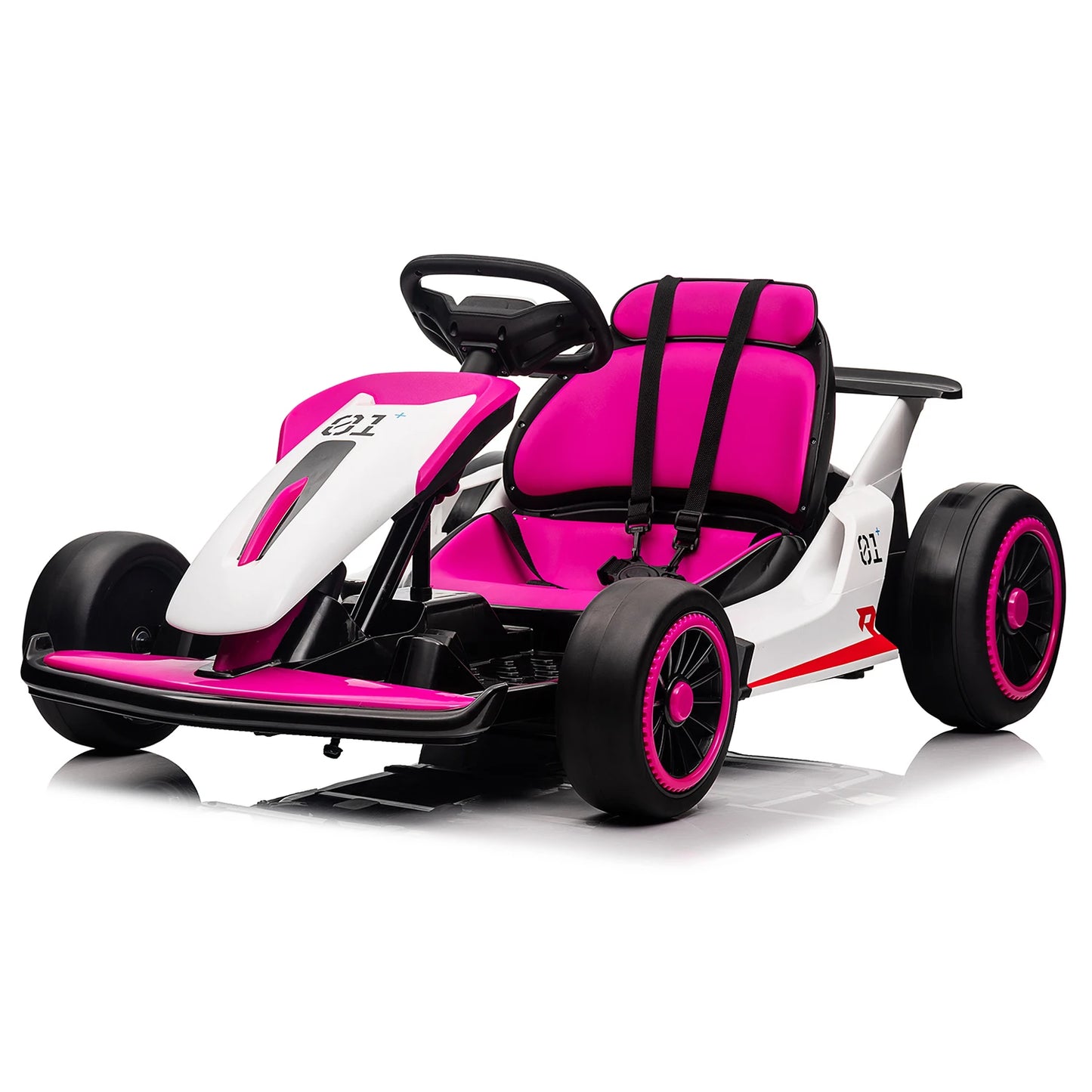 Go Kart, Electric Drift Kart Car with 24V 7Ah Outdoor Ride On Toy  200W Motor, 8.1 MPH, LED Lights 6-12 Years