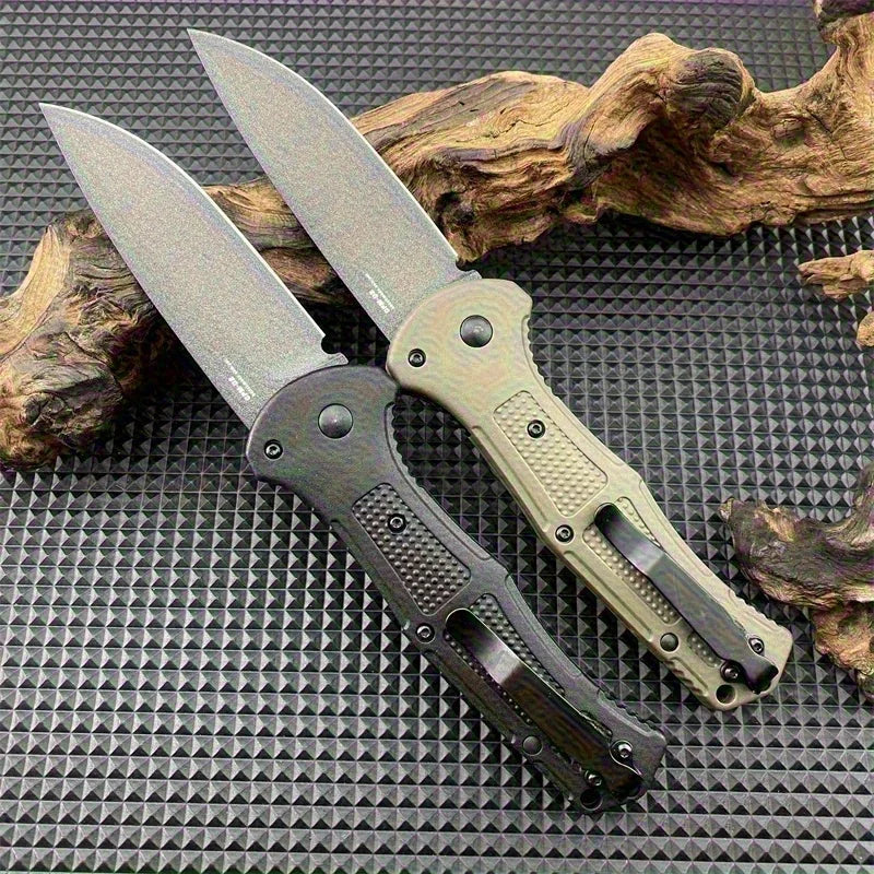 BM 9070 Folding Pocket Knife Drop Point Plain Blade Grivory Handle Hunting Camping Tactical Combat Self-defense Multitool Knives