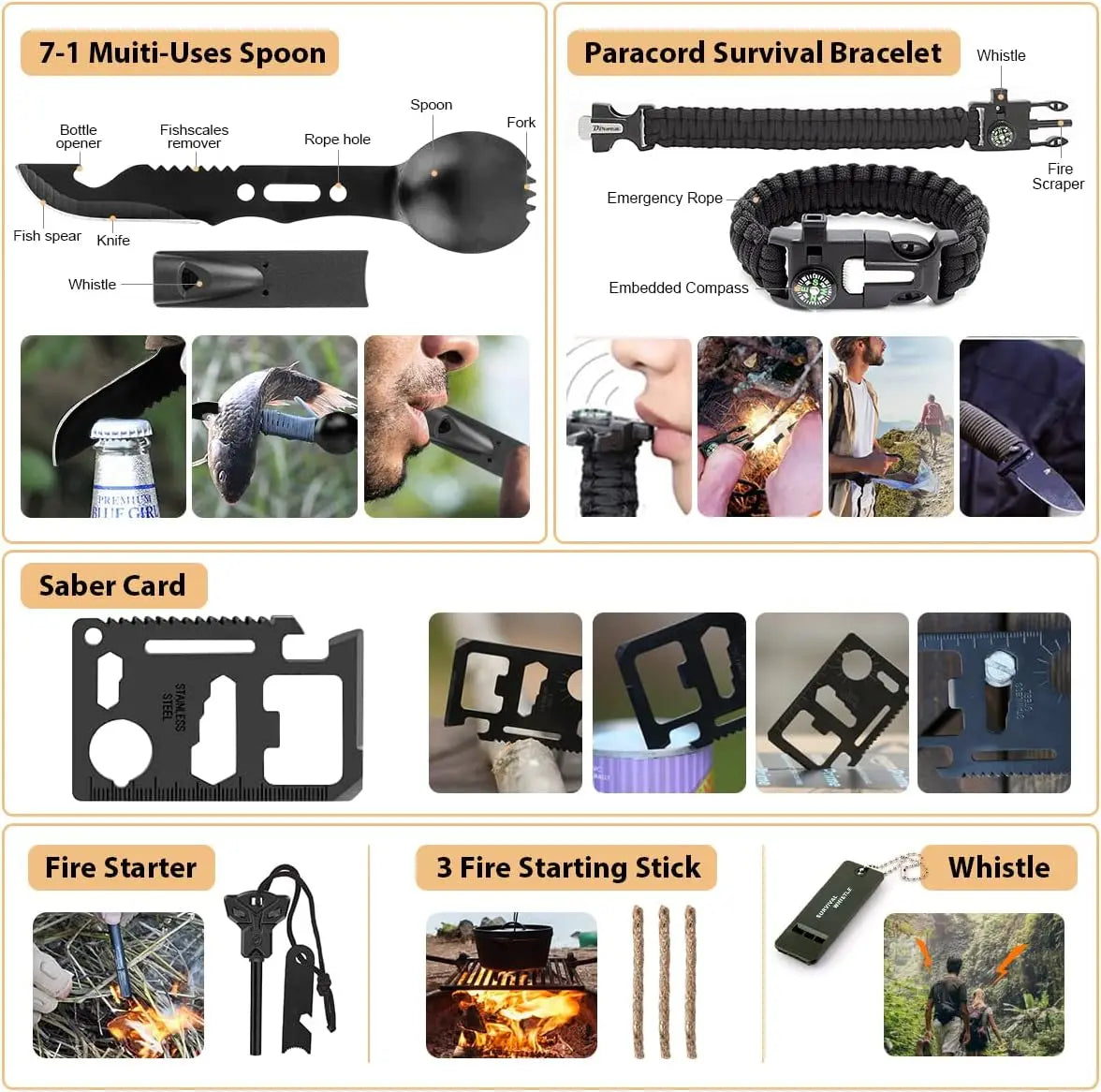 250Pcs Survival Gear First Aid Kit with Molle Bag & Emergency Tent for Outdoor Adventure, Hiking, Hunting