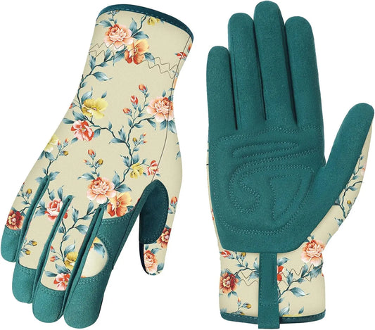 Women's Thorn-Proof Leather Gardening Gloves, Breathable & Puncture-Resistant for Working Comfort