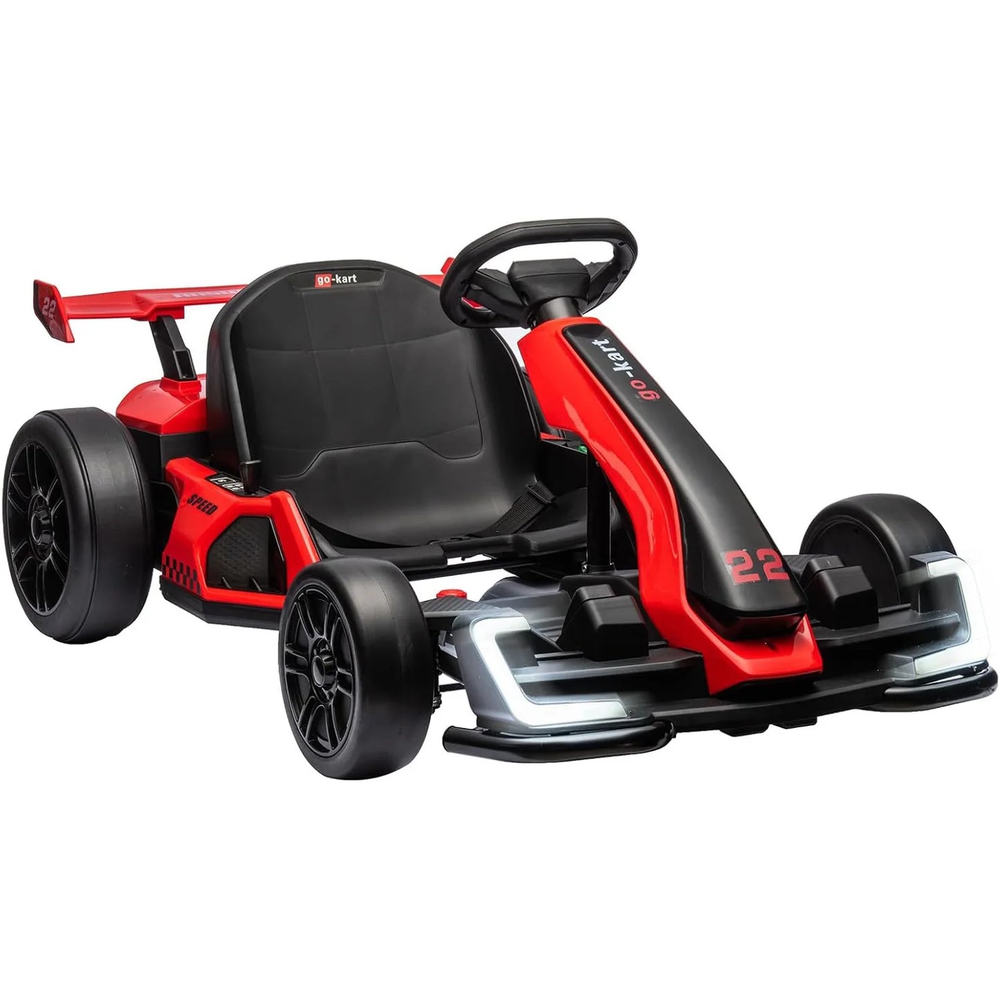 24V Kids Electric Drift Kart, 300W Powerful Motor 8.5MPH,EVA Tires,Drift/Sport Modes,LED Lights, Outdoor Racing Ride-On Toy