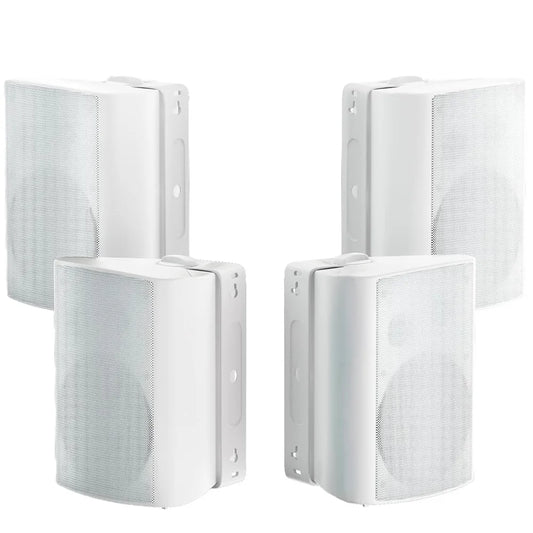 Herdio 6.5 Inch 800W Outdoor Bluetooth Speakers Waterproof HD Digital Stereo Effect Wall Mounted Sound System For Patio 2 Pairs