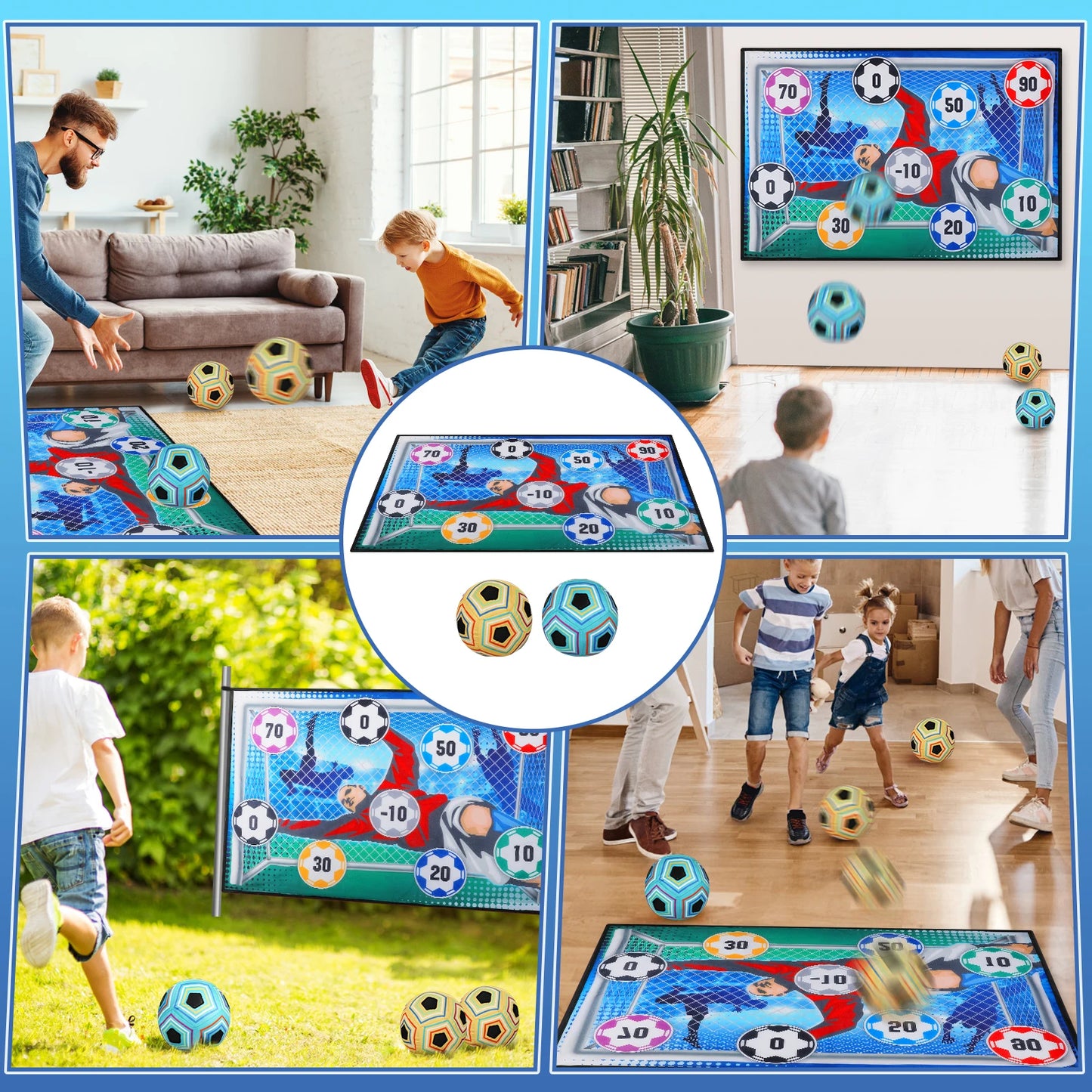 VATOS Football Soccer Sticky Goal Toy Shooting Score Practice Indoor Outdoor Sport Game