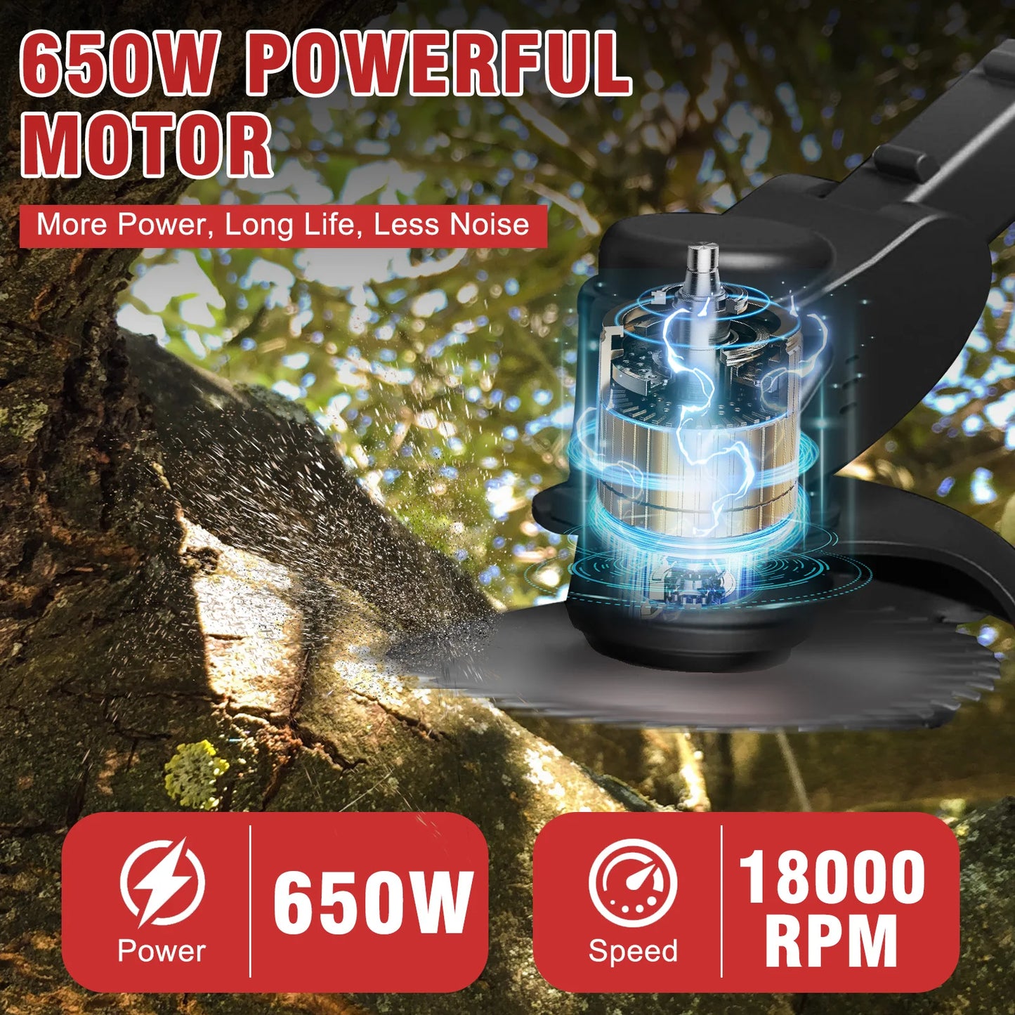 21V Cordless Lawn Trimmer Mower/ Weed Wacker Electric Foldable Lightweight Fast Charger 5C 2000mah Two Battery Bottom Wheel