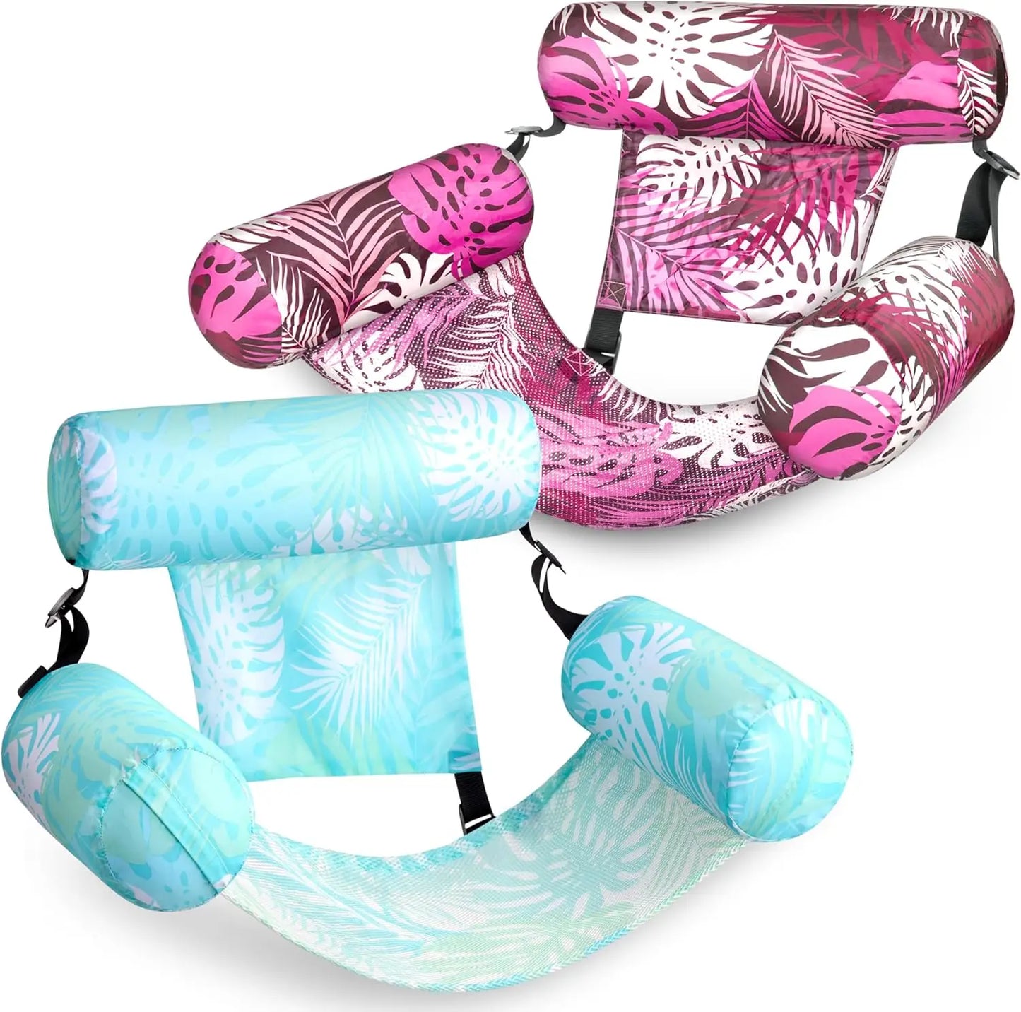 JOYFY 1/2 Pack Inflatable Pool Chair Leaf Floating Lounger Adult Pool Float Chair