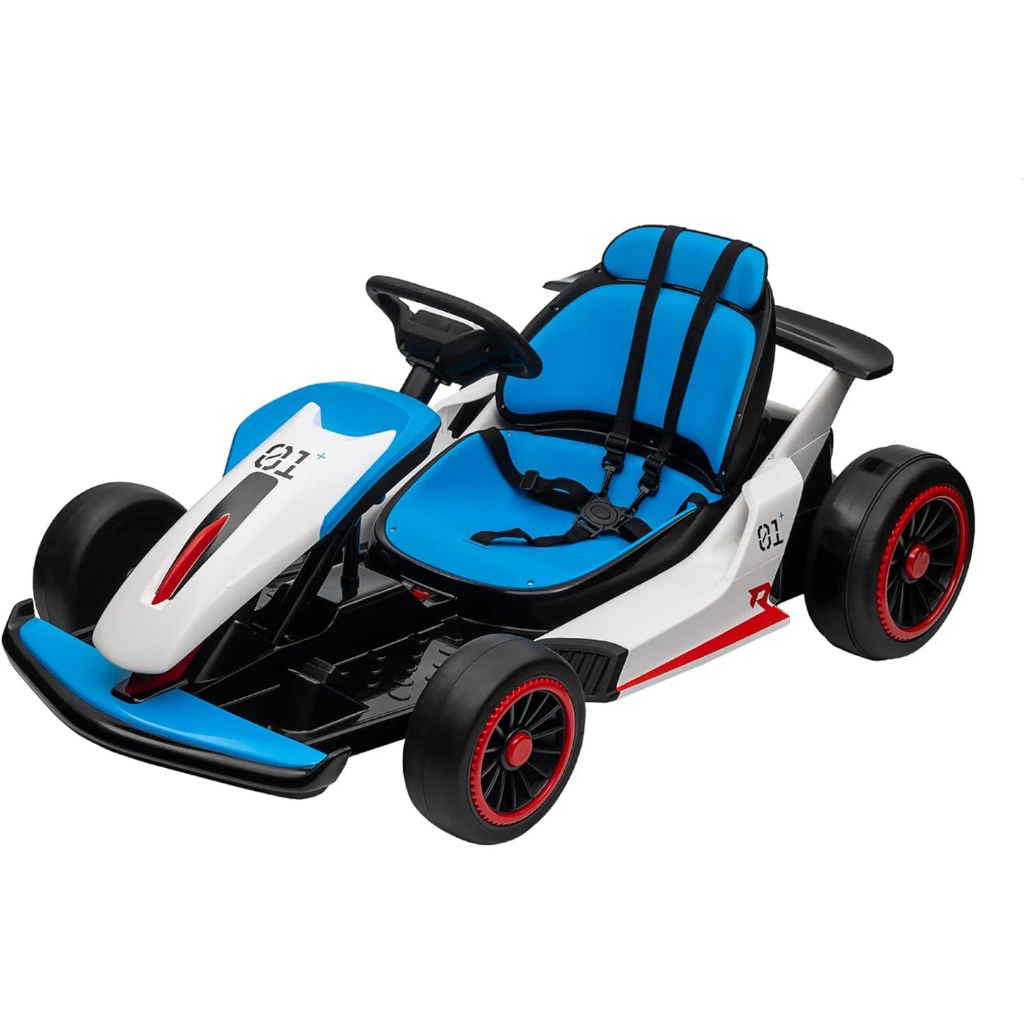 Go Kart, Electric Drift Kart Car with 24V 7Ah Outdoor Ride On Toy  200W Motor, 8.1 MPH, LED Lights 6-12 Years