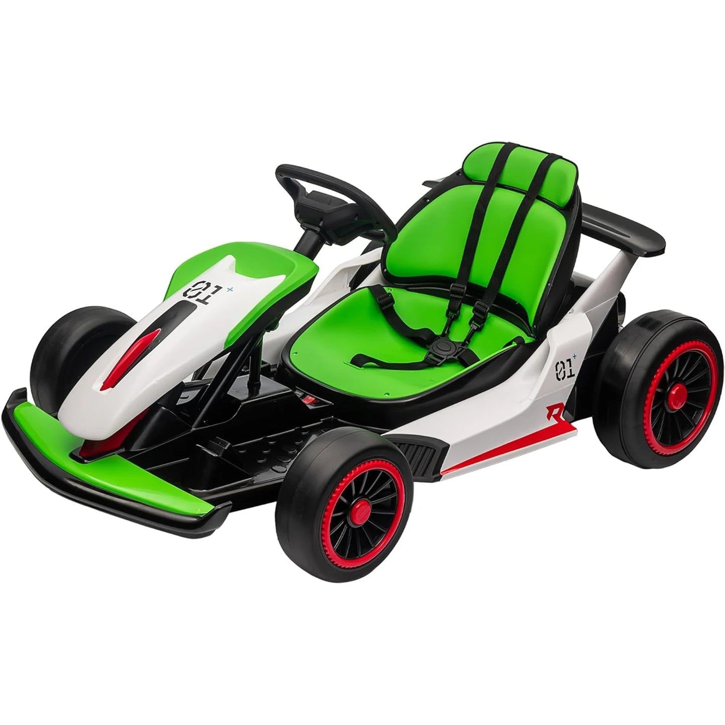 Go Kart, Electric Drift Kart Car with 24V 7Ah Outdoor Ride On Toy  200W Motor, 8.1 MPH, LED Lights 6-12 Years