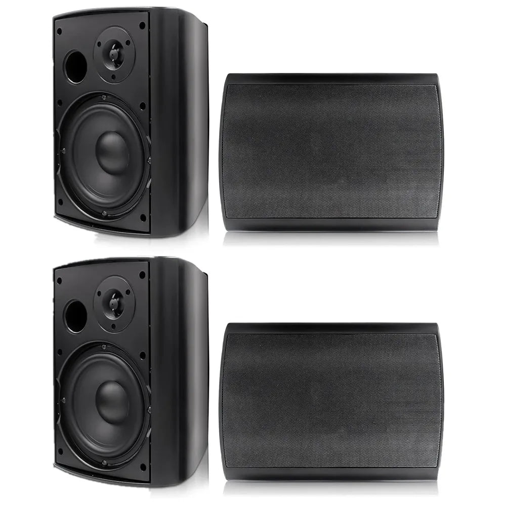 Herdio 6.5 Inch 800W Outdoor Bluetooth Speakers Waterproof HD Digital Stereo Effect Wall Mounted Sound System For Patio 2 Pairs