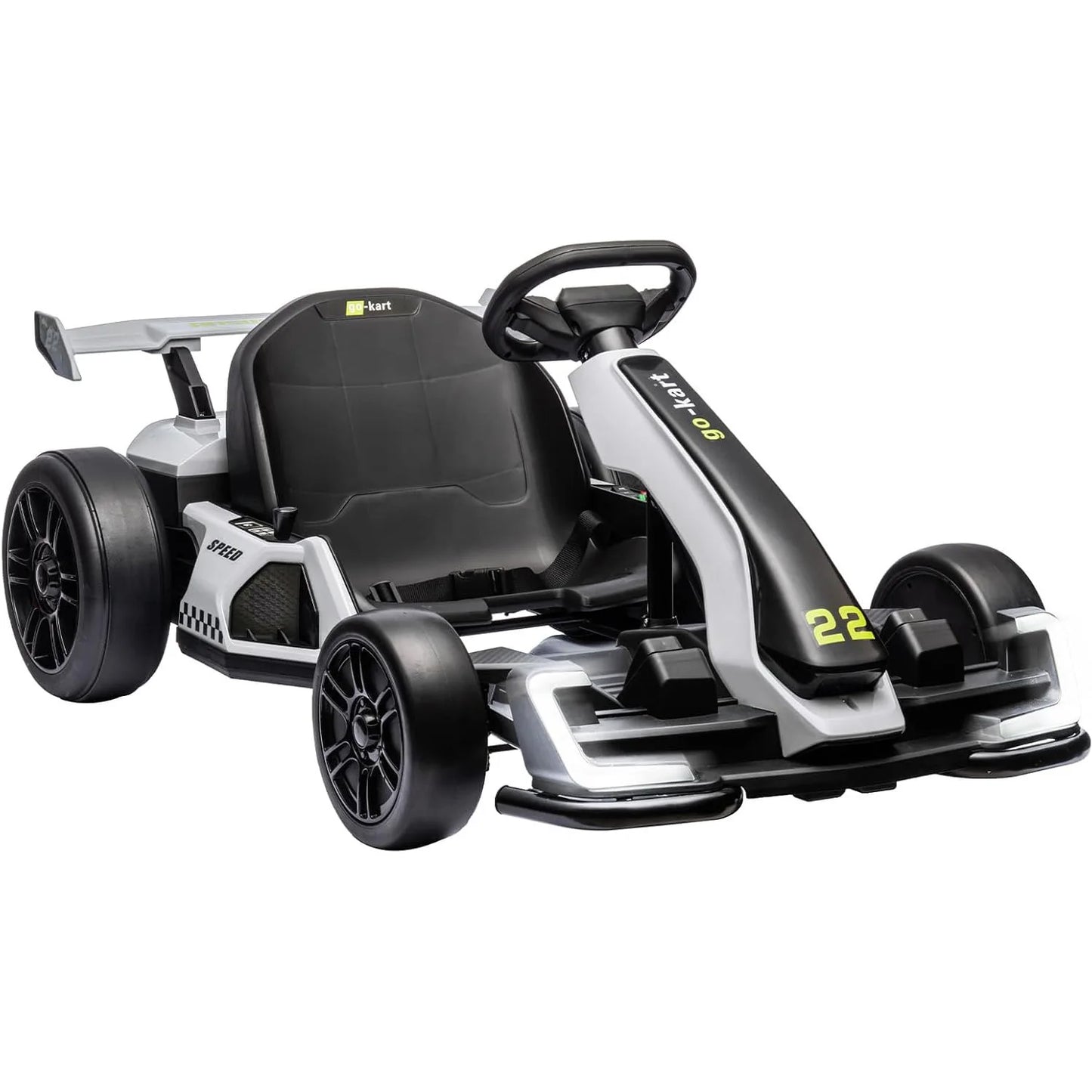 24V Kids Electric Drift Kart, 300W Powerful Motor 8.5MPH,EVA Tires,Drift/Sport Modes,LED Lights, Outdoor Racing Ride-On Toy