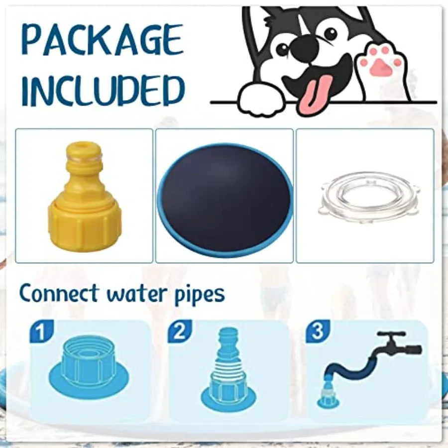 12 ft Extra Large Non Slip Splash Pad 144 for Adult and Dog Giant Thicken Sprinkler Pool Summer Outdoor Fun