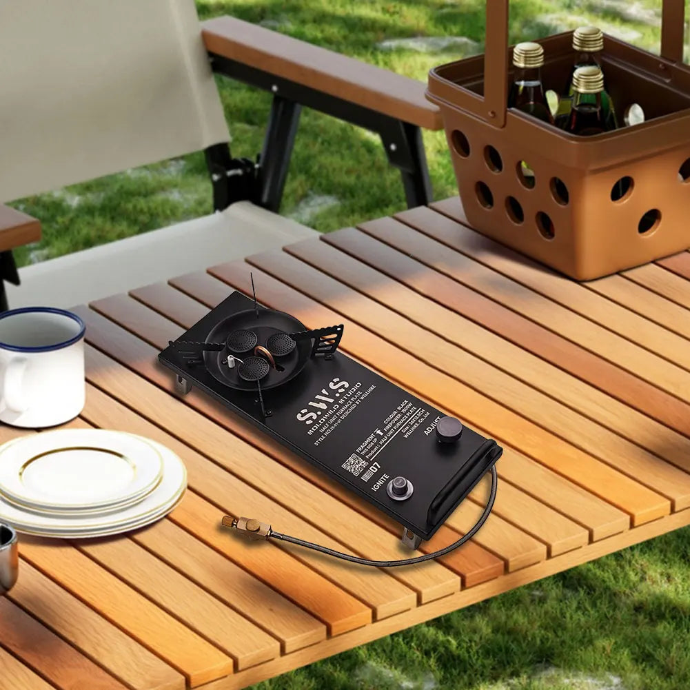 IGT Half-Unit Gas Stove 7200W High Power Folding Camping Igt Gas Stainless IGT Burner Plate Outdoor BBQ Grill Desktop Stove New