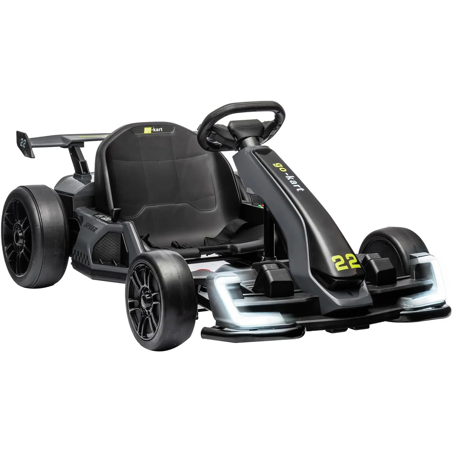 24V Kids Electric Drift Kart, 300W Powerful Motor 8.5MPH,EVA Tires,Drift/Sport Modes,LED Lights, Outdoor Racing Ride-On Toy