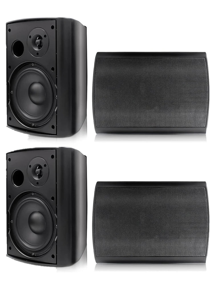 Herdio 6.5 Inch 800W Outdoor Bluetooth Speakers Waterproof HD Digital Stereo Effect Wall Mounted Sound System For Patio 2 Pairs