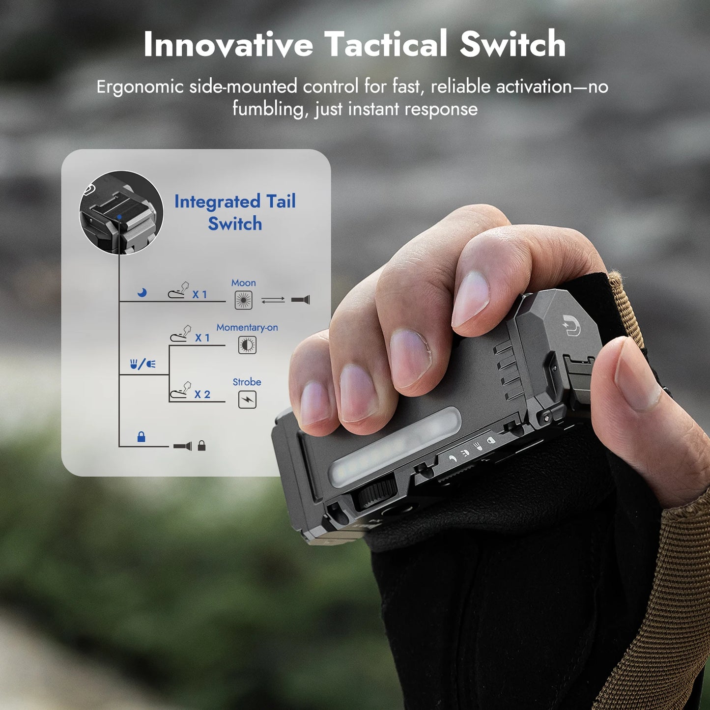 WUBEN X4 EDC Flat Flashlight with RGB Light, 1500 Lumens Mini Flashlight with Tactical Switch and Magnetic,