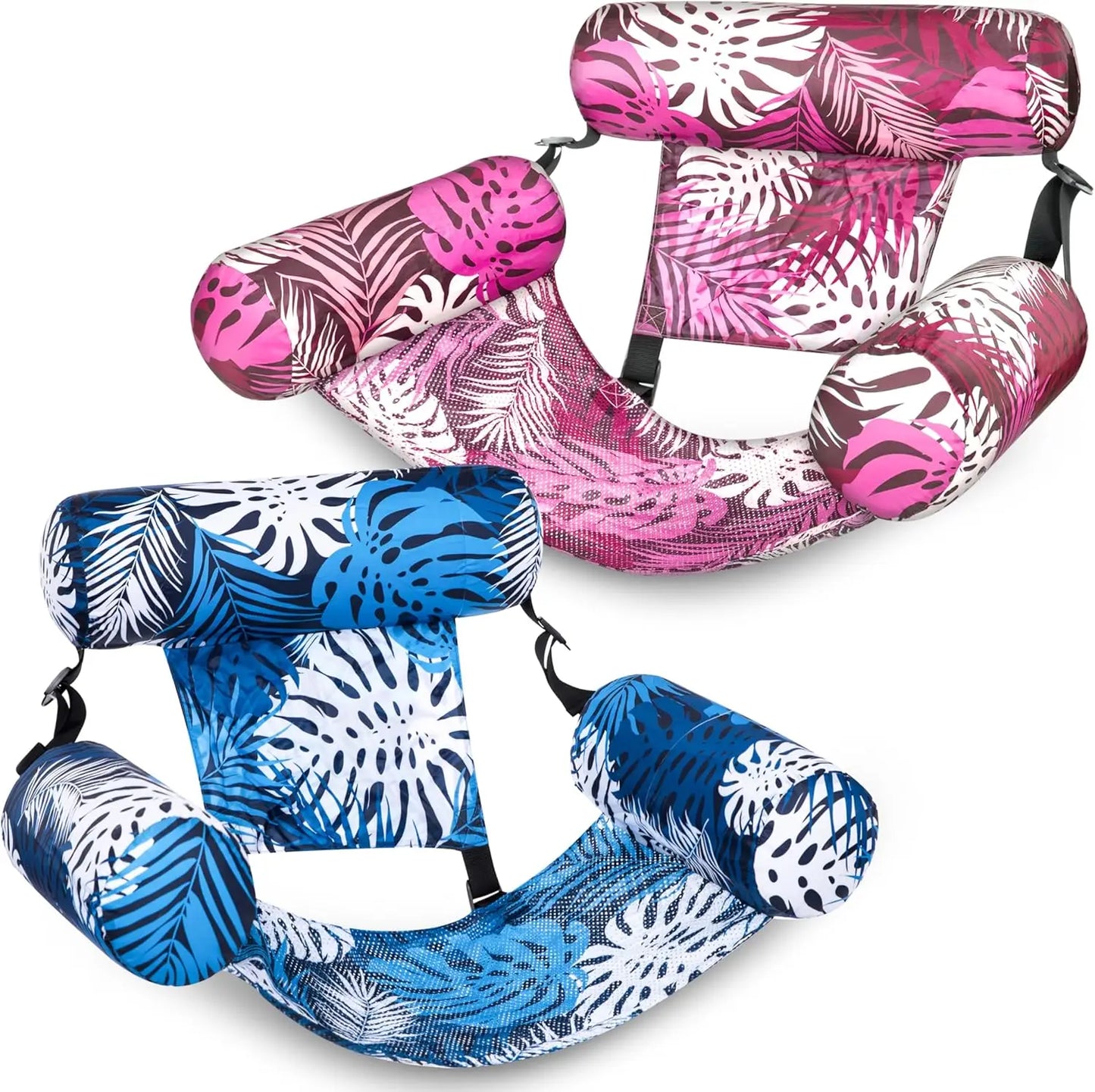 JOYFY 1/2 Pack Inflatable Pool Chair Leaf Floating Lounger Adult Pool Float Chair