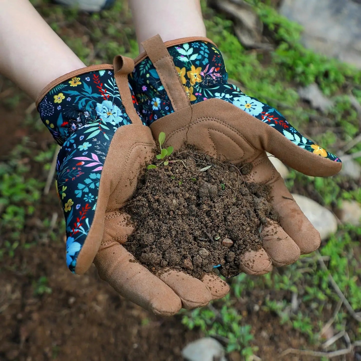 Women's Thorn-Proof Leather Gardening Gloves, Breathable & Puncture-Resistant for Working Comfort