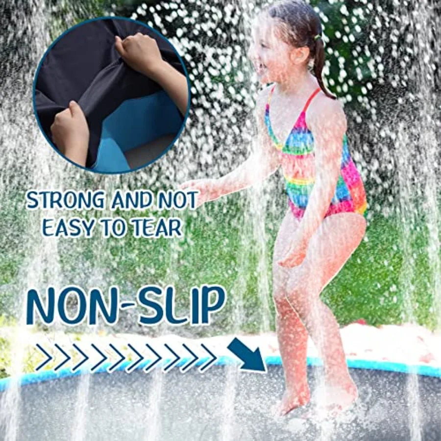 12 ft Extra Large Non Slip Splash Pad 144 for Adult and Dog Giant Thicken Sprinkler Pool Summer Outdoor Fun