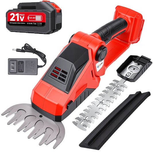 XYSD 2-in-1 Cordless Hedge Trimmer, with Battery