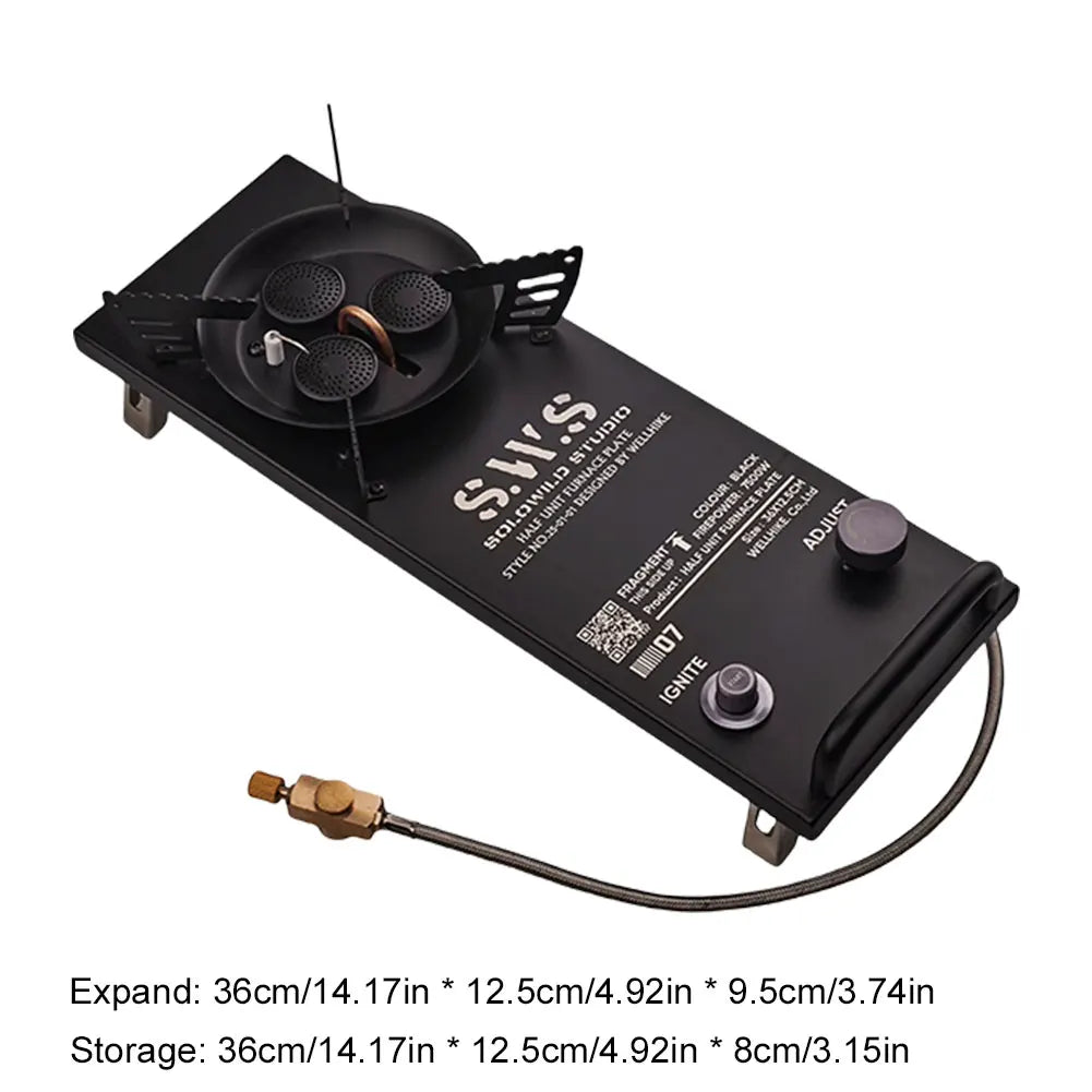 IGT Half-Unit Gas Stove 7200W High Power Folding Camping Igt Gas Stainless IGT Burner Plate Outdoor BBQ Grill Desktop Stove New